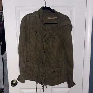 Women’s Olive Green Hooded Jacket